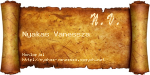 Nyakas Vanessza névjegykártya